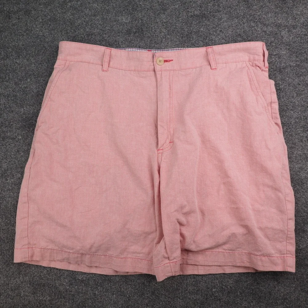 Bills Kahkis Shorts Mens 36 Oxford Pink Solid Preppy Coastal Summer Classic
